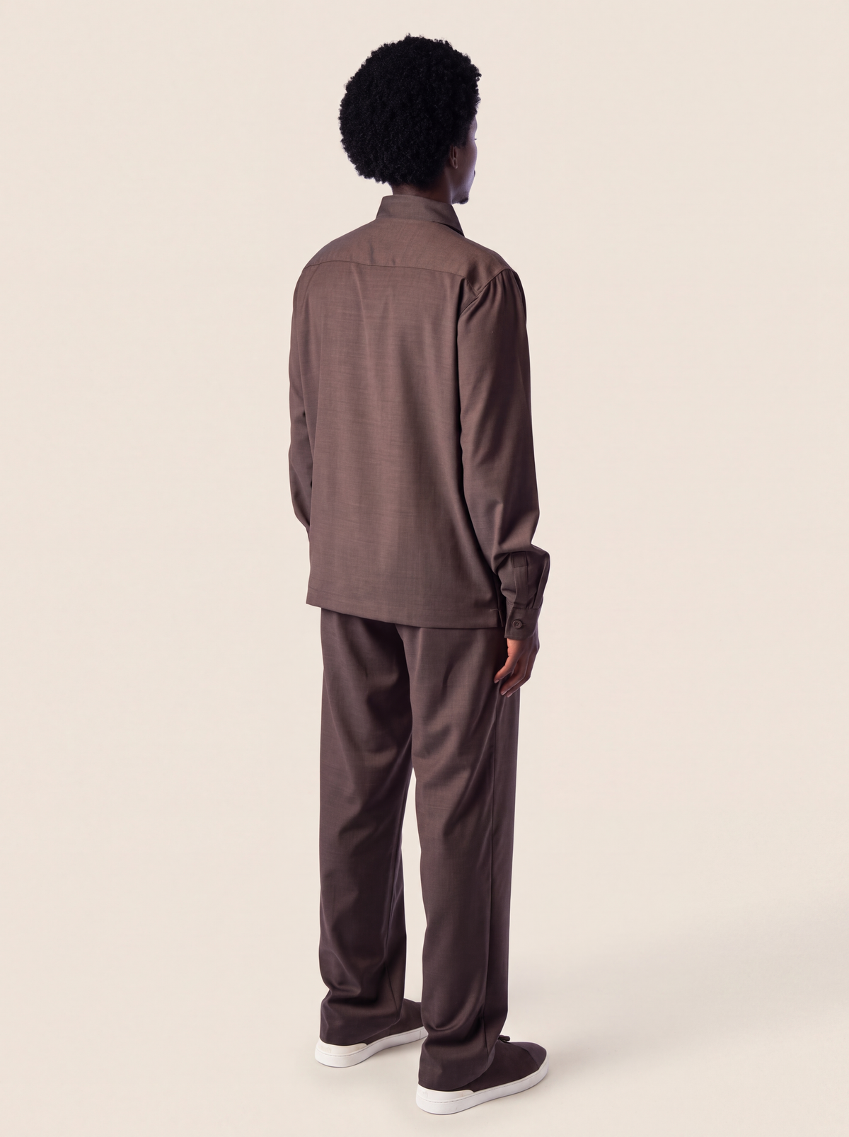 Wool Overshirt | Mocha Brown