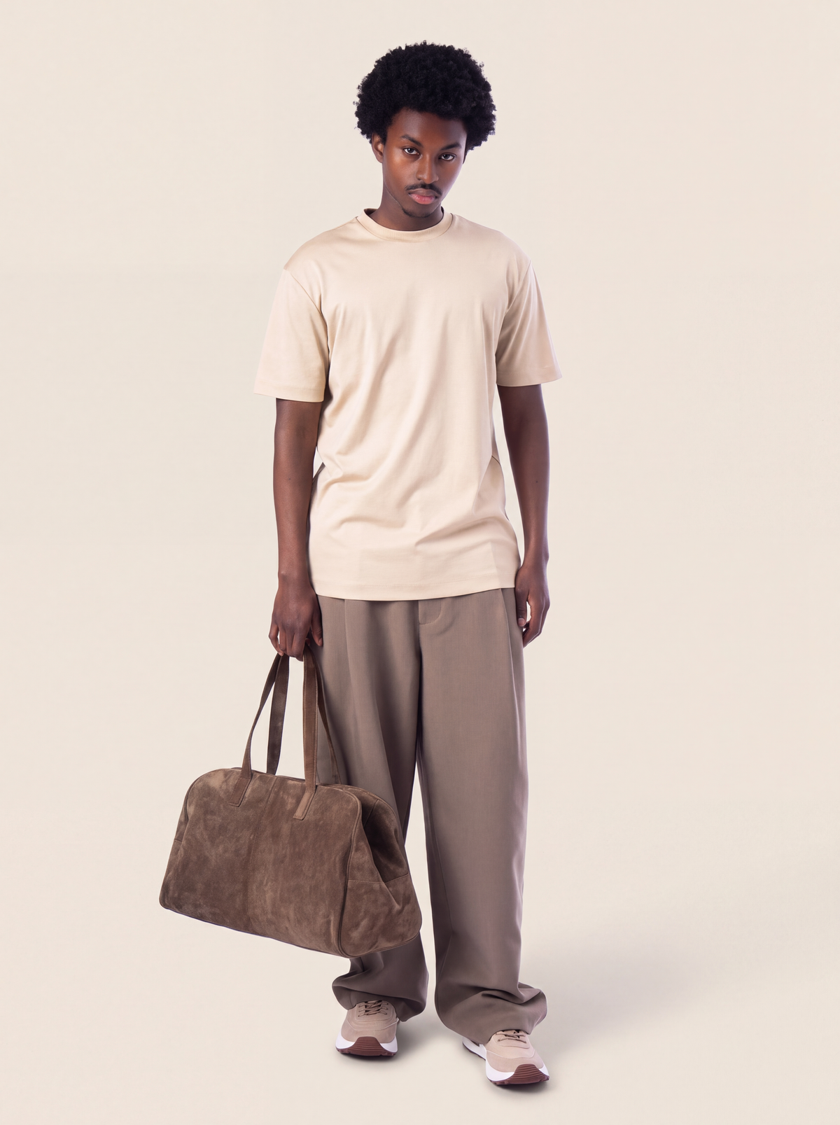 Refined Supima T-shirt | Sand Beige