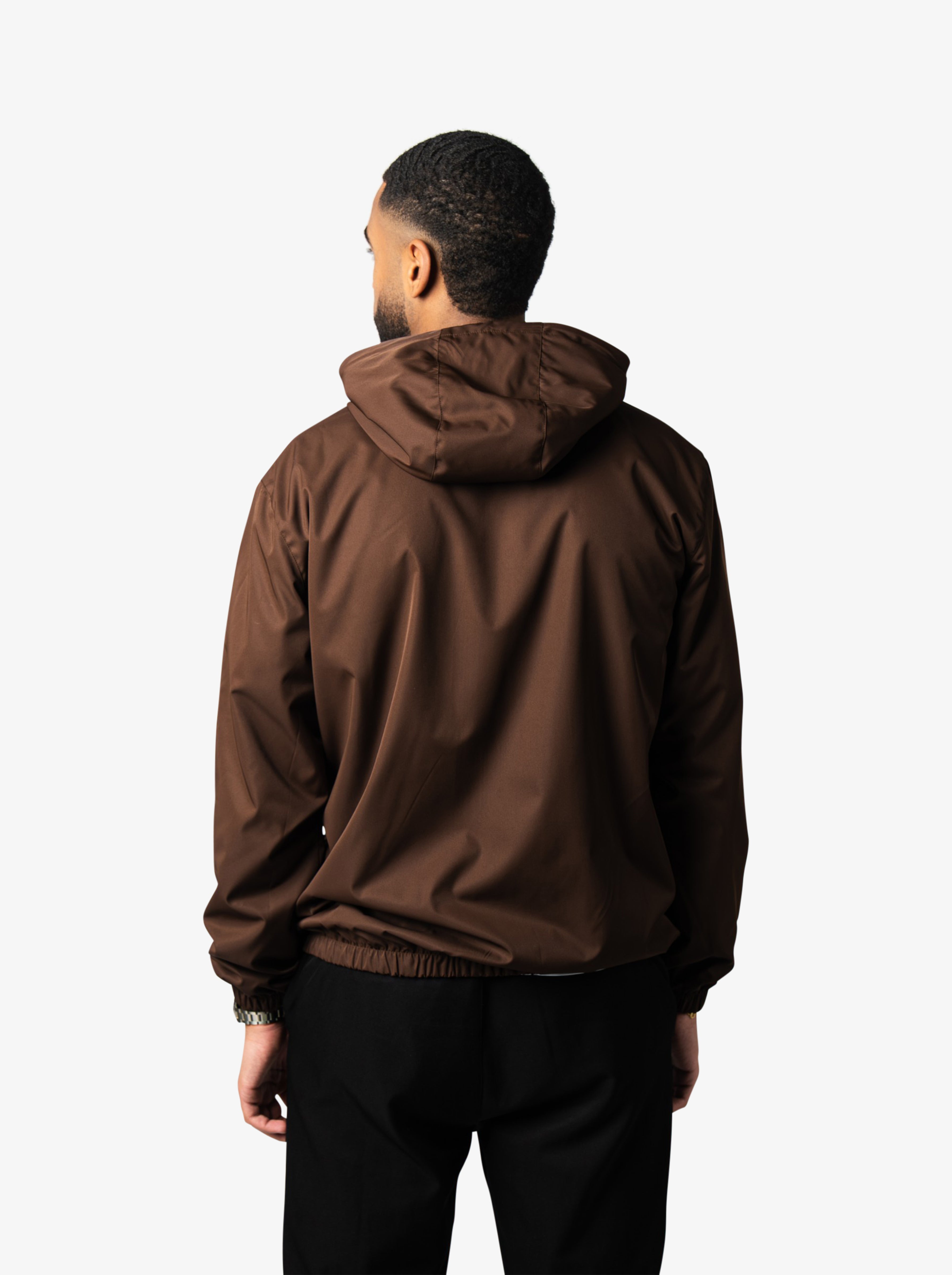 Reversible hooded Jacket Dark brown