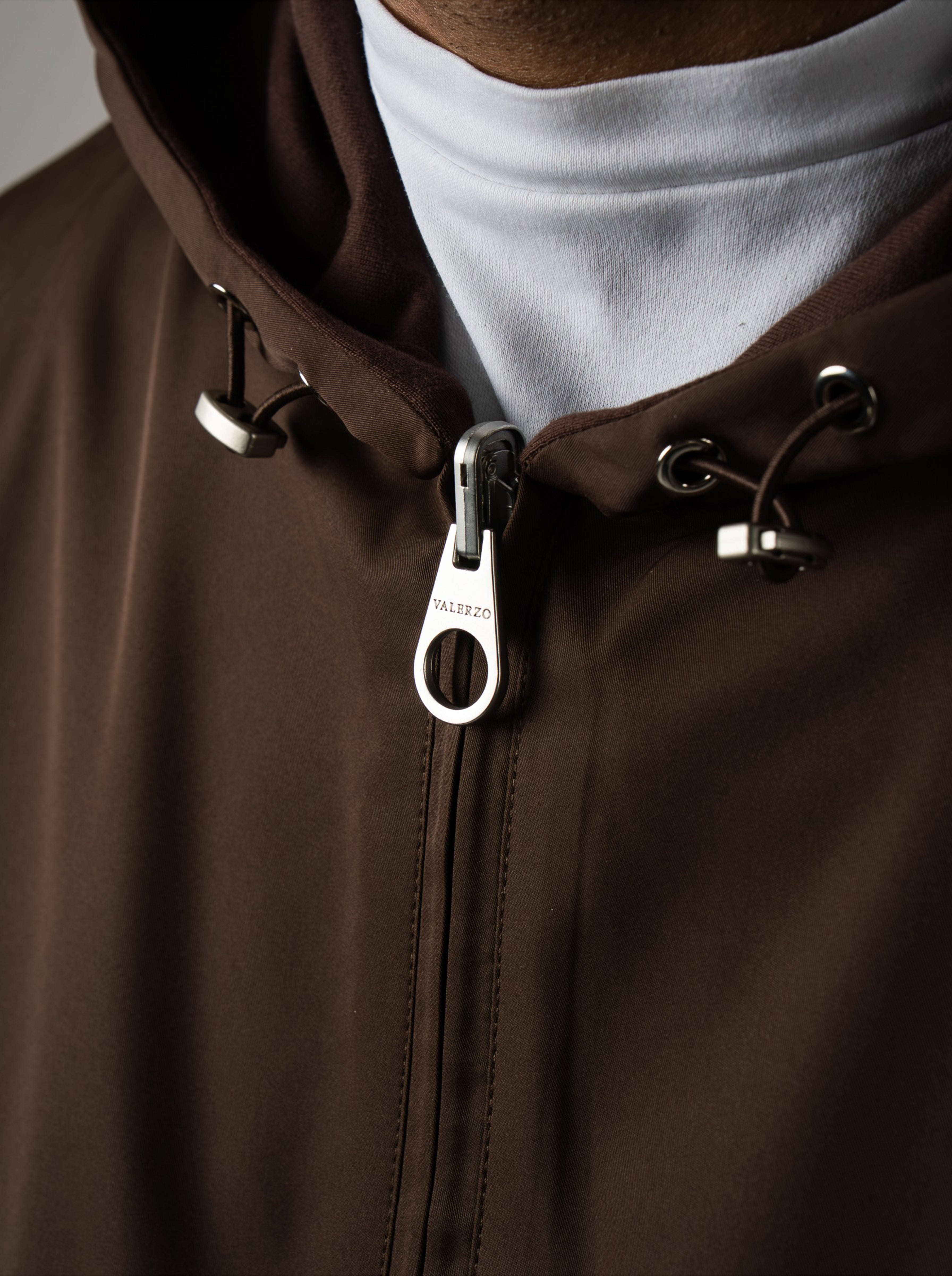 Reversible hooded Jacket Dark brown