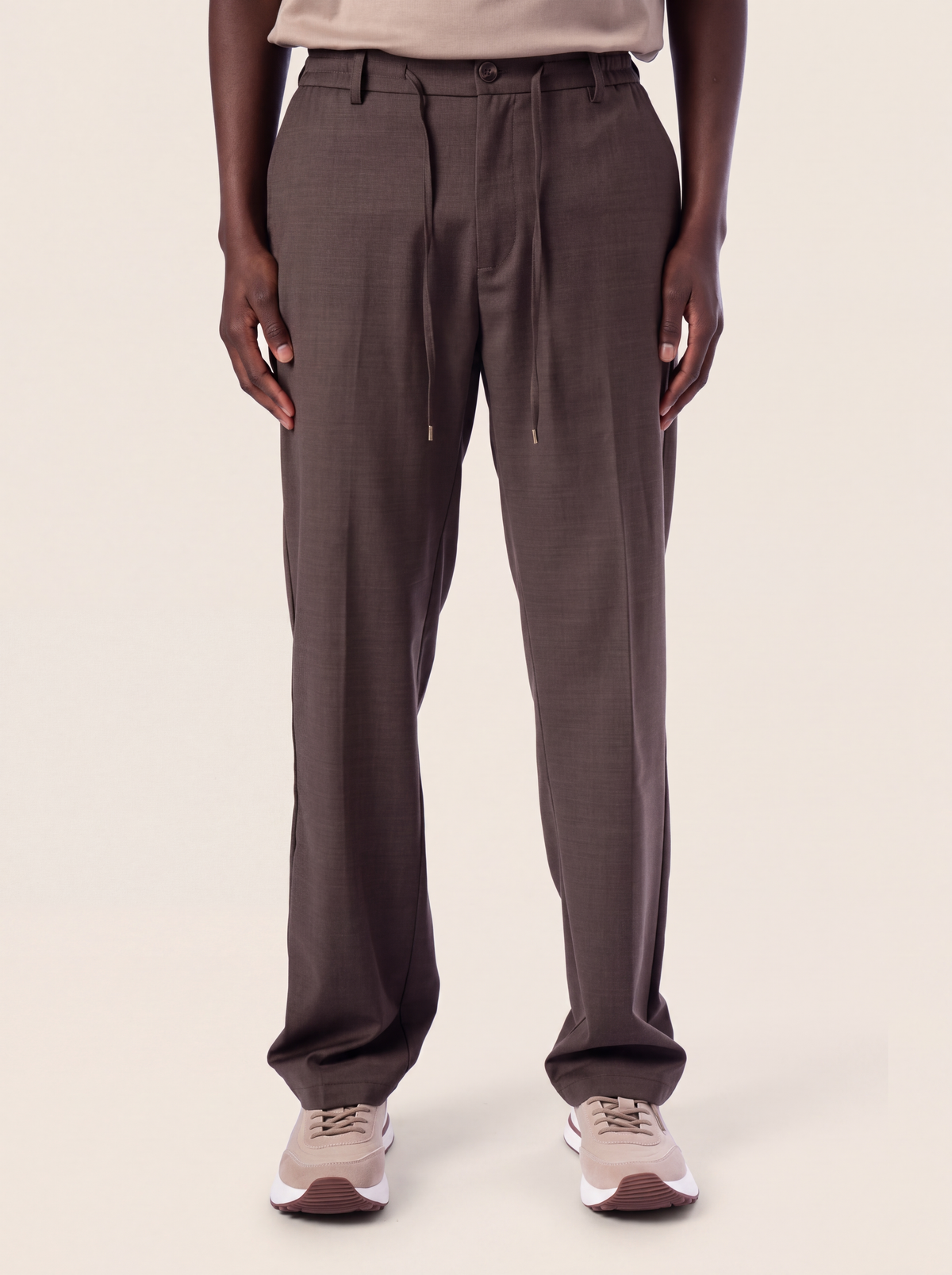 Wool Trouser | Mocha Brown