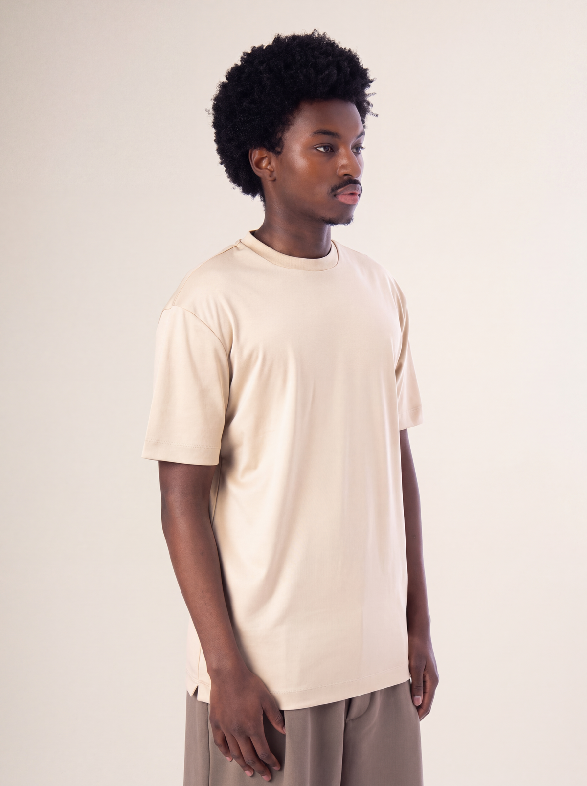 Refined Supima T-shirt | Sand Beige