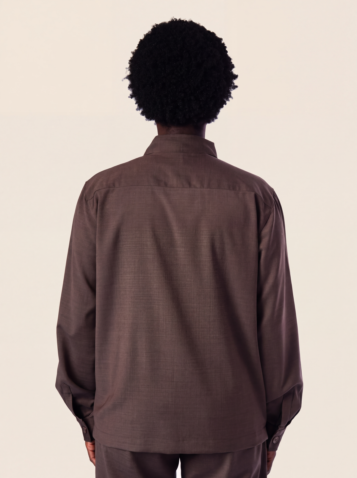 Wool Overshirt | Mocha Brown