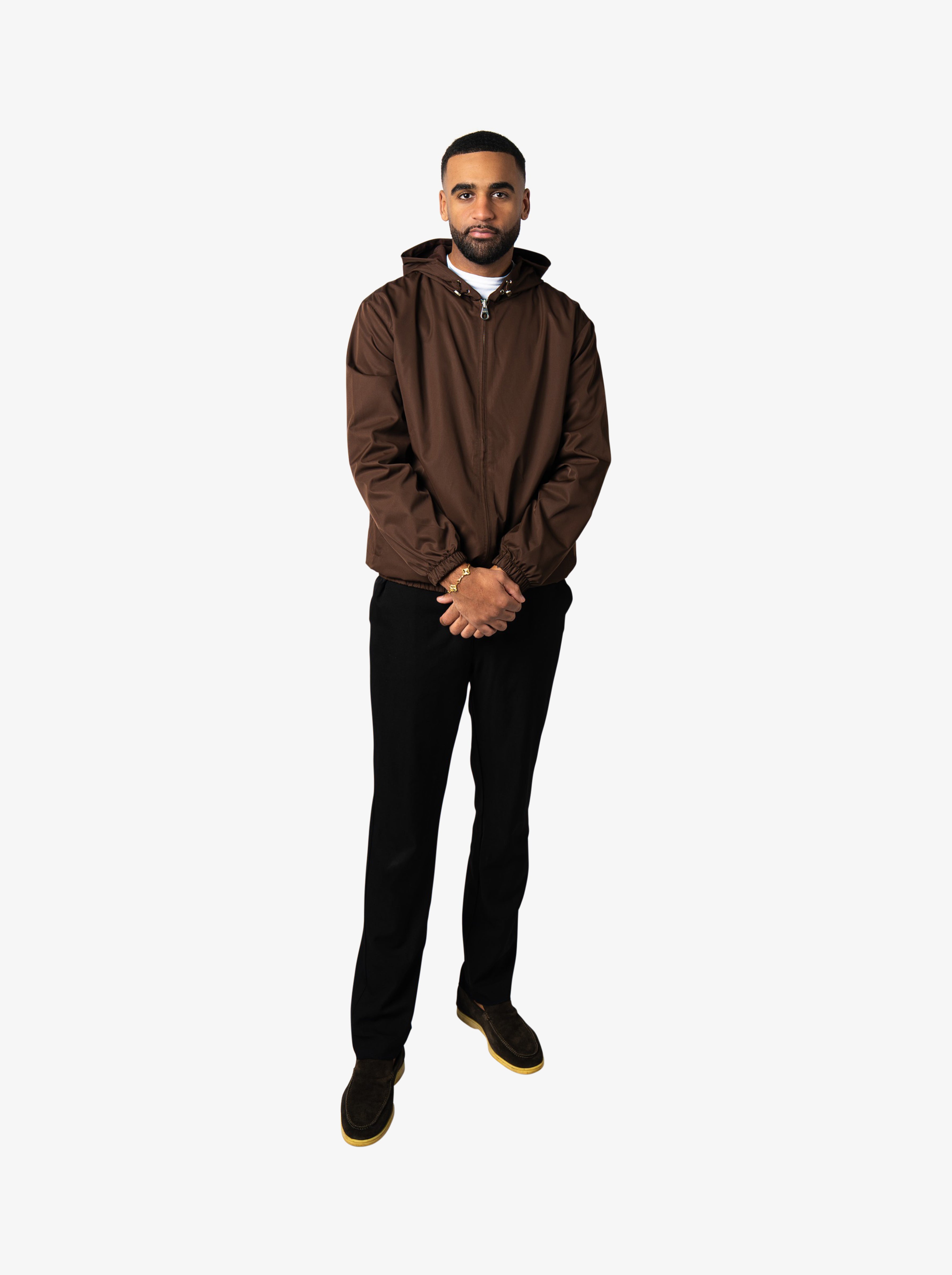 Reversible hooded Jacket Dark brown