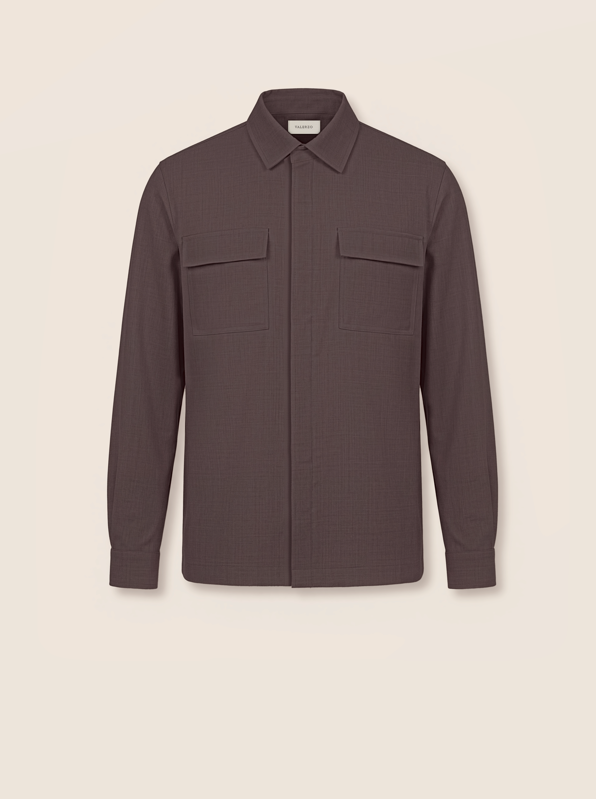 Wool Overshirt | Mocha Brown